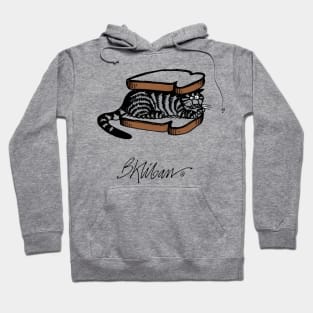 B kliban cat, hamburger sandwich cat Hoodie